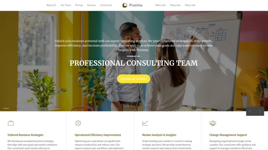 Proxima - Professional Business Consultant Services Template