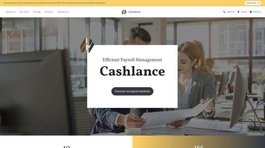 Cashlance - Professional Payroll Service Website Template