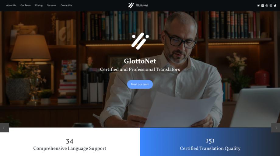 GlottoNet - Professional Translation Service Website