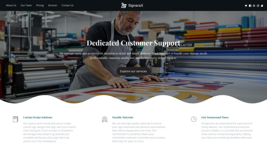 Professional Business Services Sign Maker Template - SignaraX