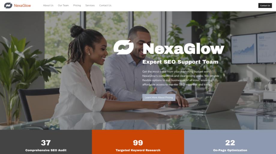 NexaGlow - SEO Service Website Template