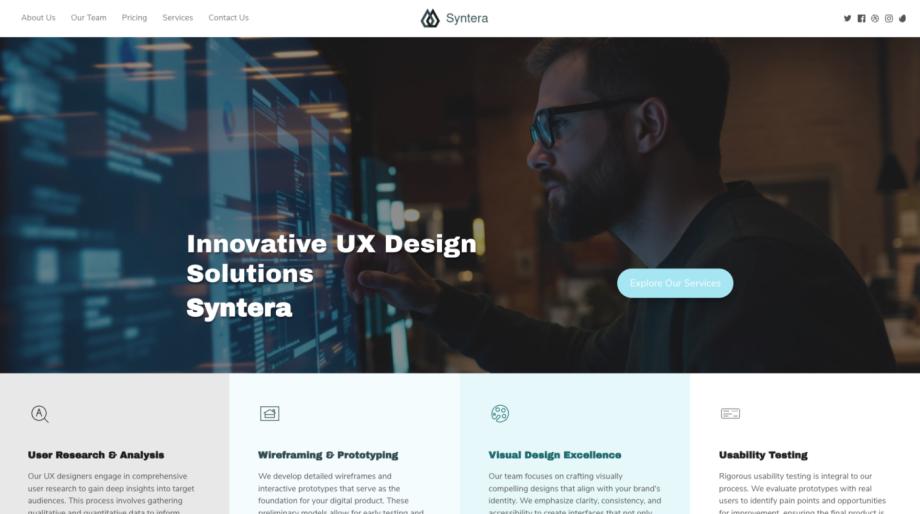Syntera - Professional UX Designer Template