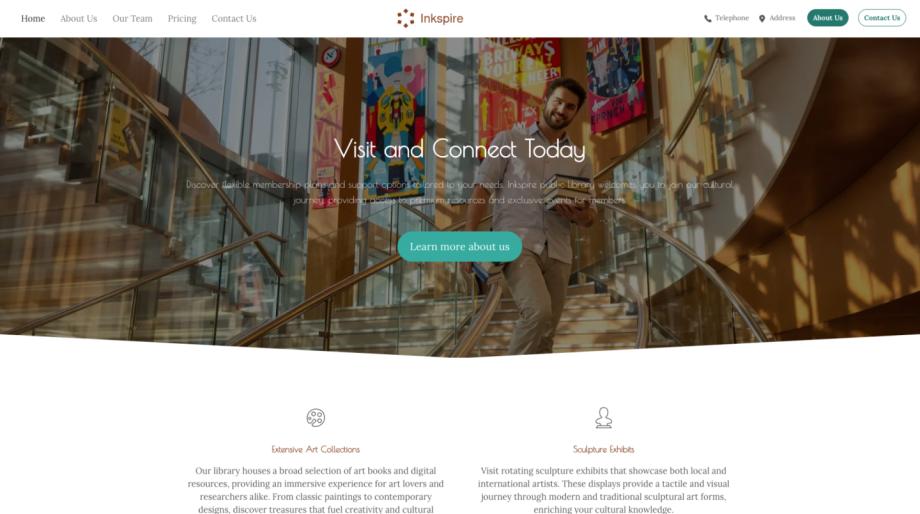 Inkspire - Modern Public Library Website Template