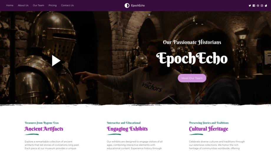 EpochEcho - History Museum Website Template