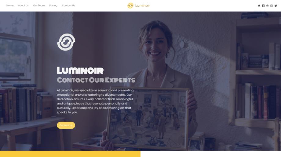 Luminoir Art Dealer Website Template