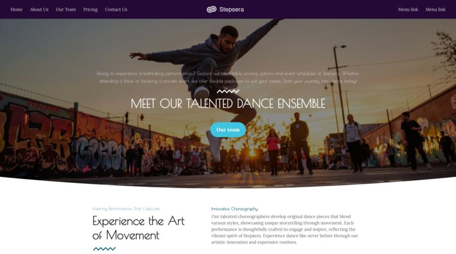 Stepsera - Dynamic Dance Company Website Template