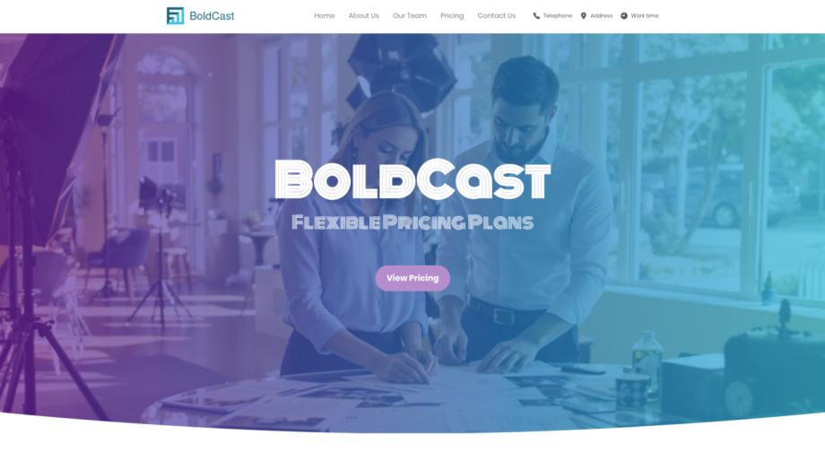 BoldCast - Modern Talent Agency Showcase