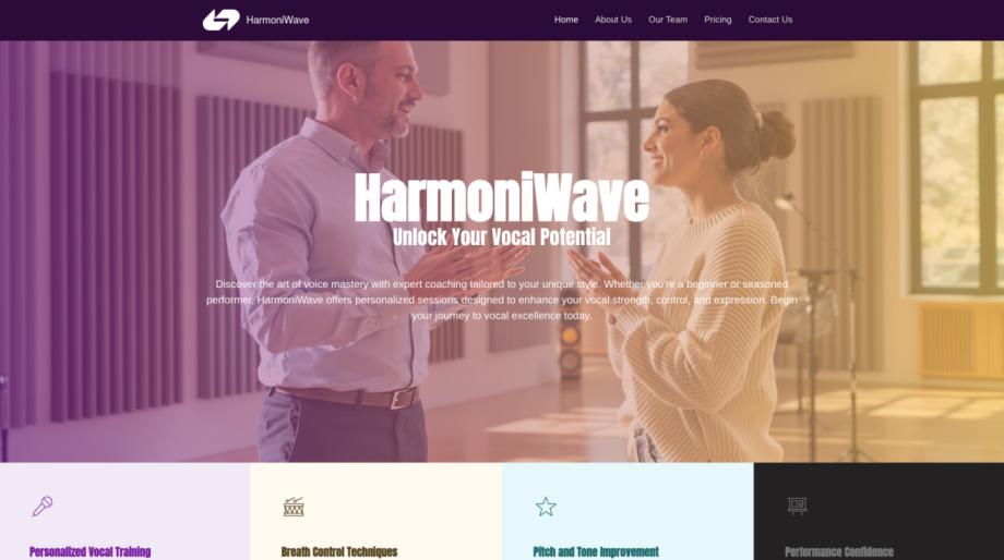 HarmoniWave - Voice Coaching Website Template
