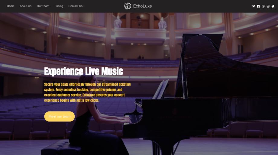 EchoLuxe - Concert Hall Website Template