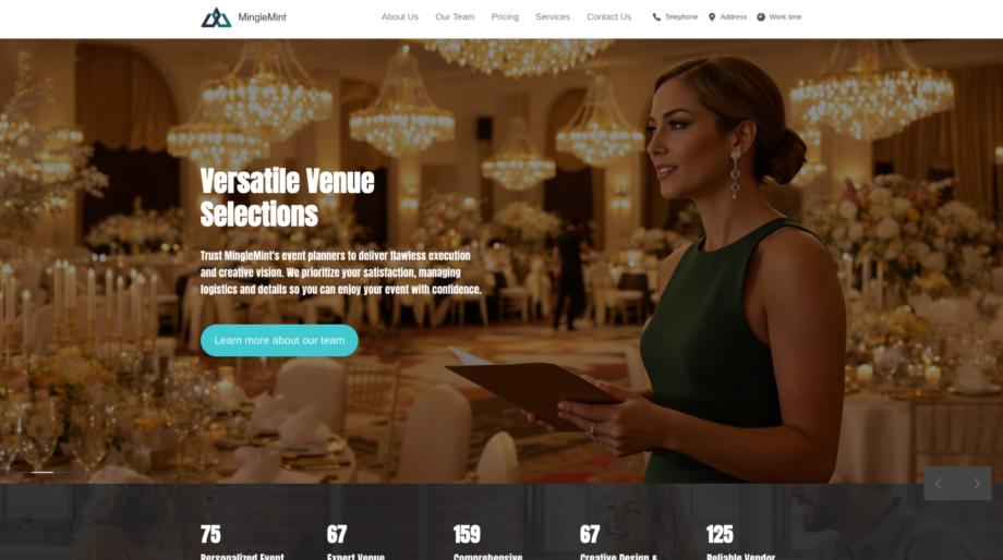 Modern Event Planner Template - MingleMint