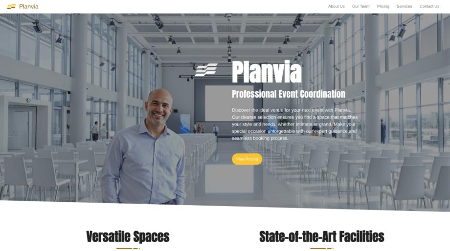 Planvia - Modern Event Venue Template