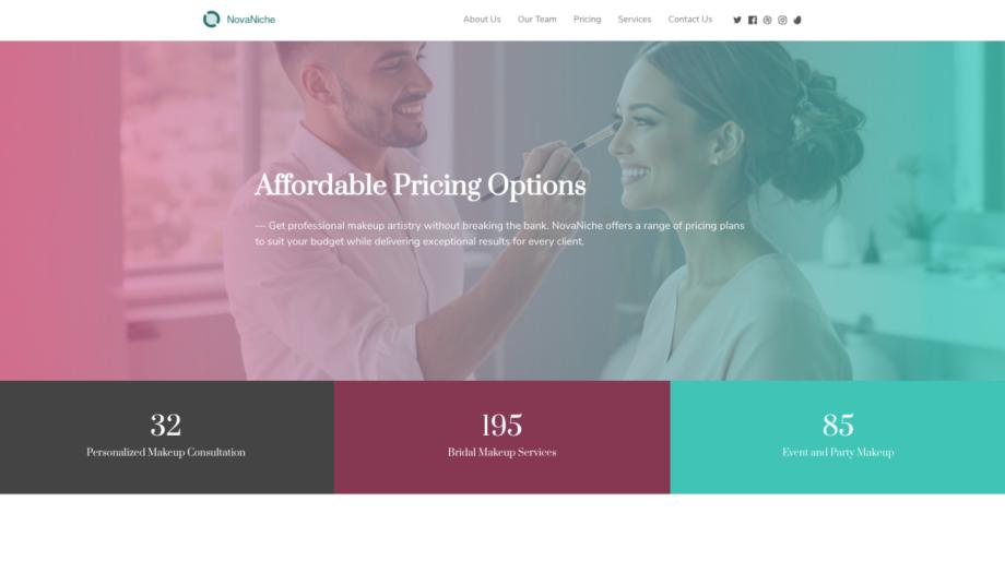 NovaNiche - Beauty Services Makeup Artist Template