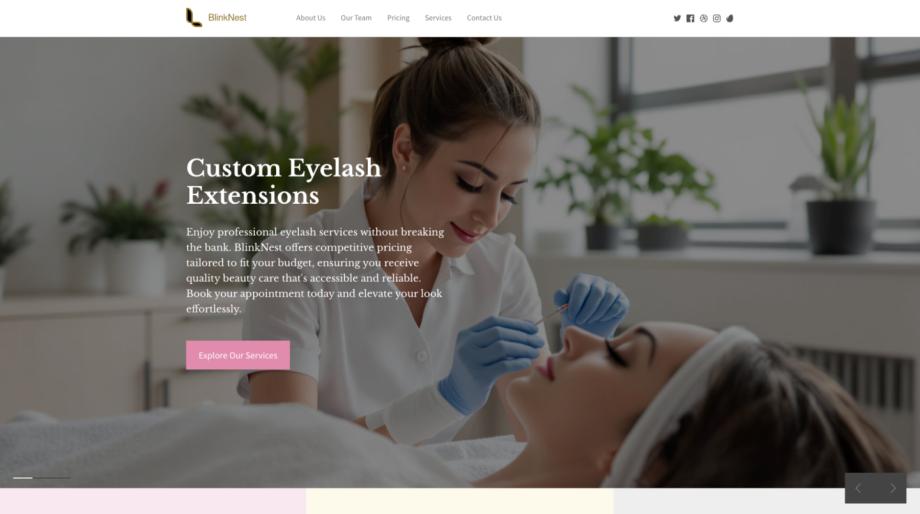 BlinkNest - Elegant Eyelash Service Website Template