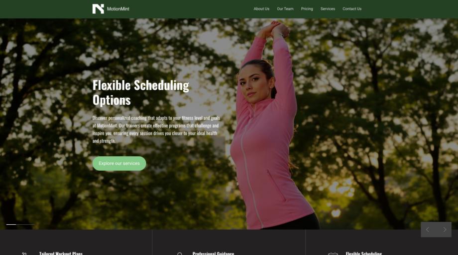 MotionMint - Modern Fitness & Personal Trainer Template