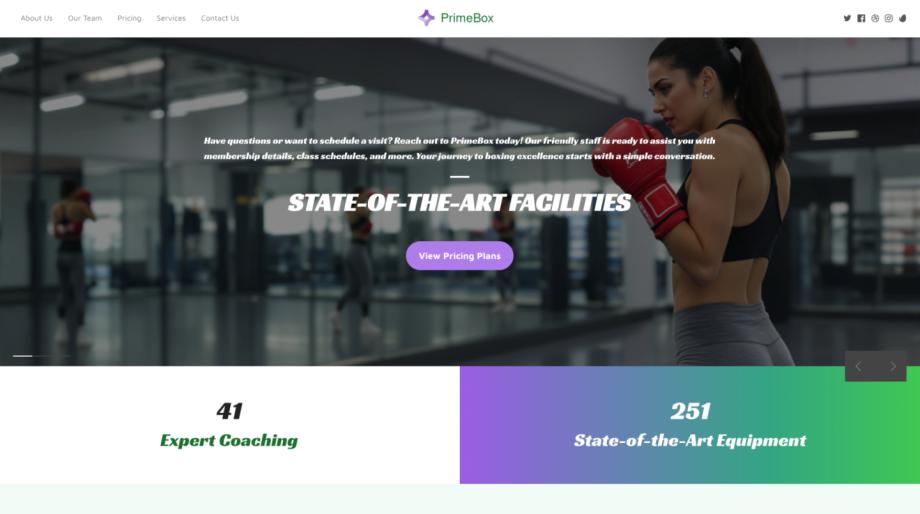 PrimeBox - Modern Boxing Gym Template