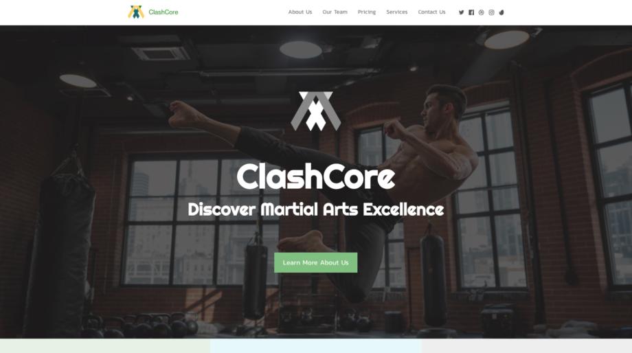 ClashCore - Martial Arts School Website Template