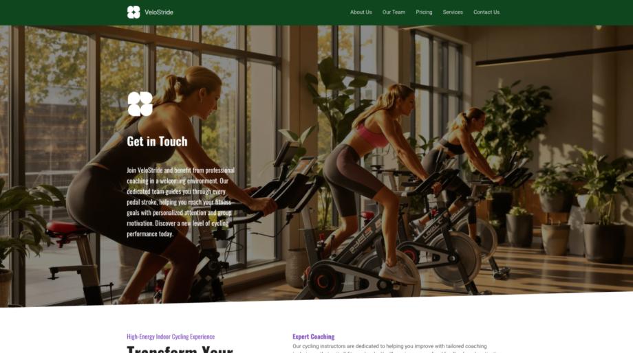 VeloStride - Cycling Studio Website Template