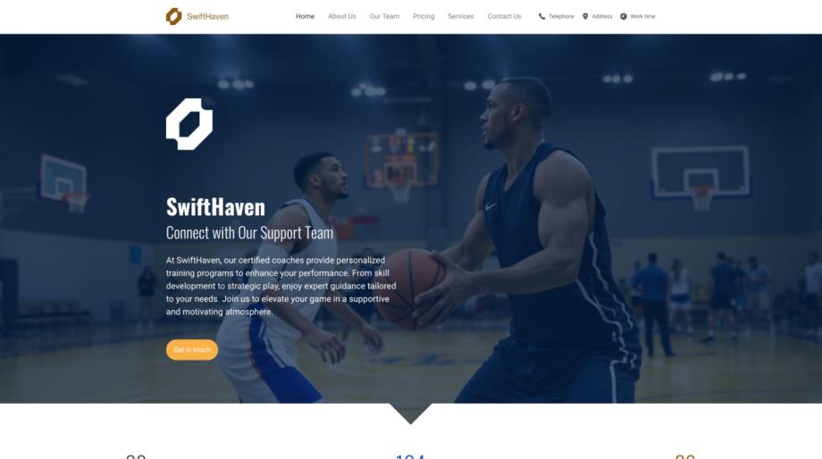 SwiftHaven - Dynamic Sports Club Template