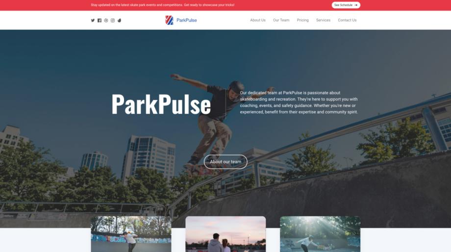 ParkPulse - Dynamic Skate Park Website Template