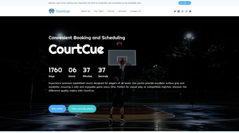 CourtCue - Dynamic Basketball Court Template for Sports Enthusiasts