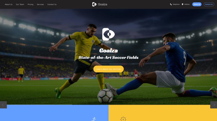 Goalza - Dynamic Soccer Field Website Template