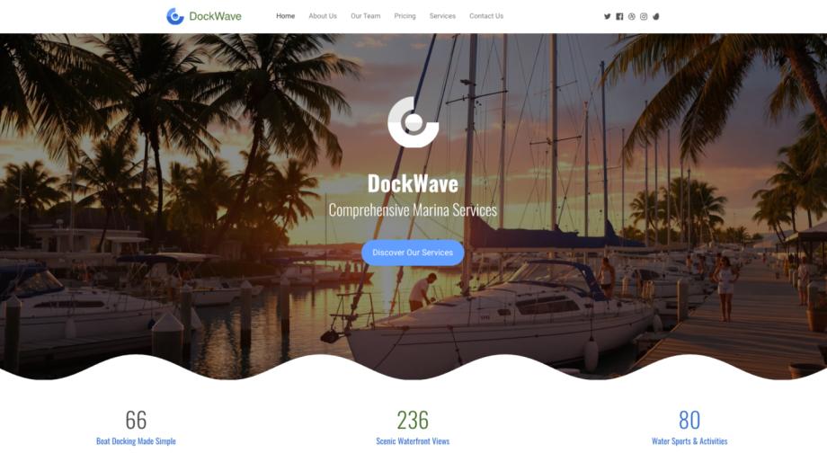 DockWave - Marina Adventure Template