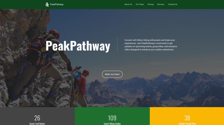 Explore Nature with PeakPathway: A Hiking Area Template