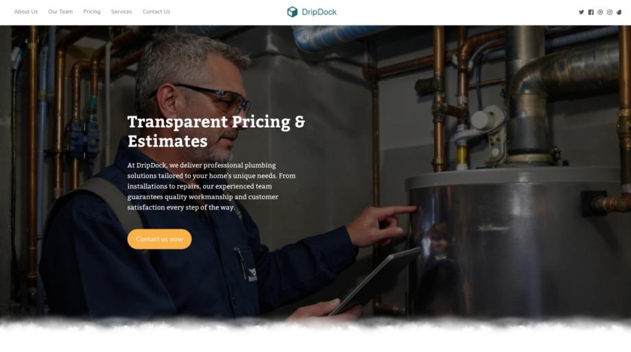 DripDock - Professional Plumbing Services Template