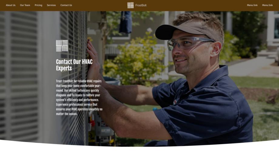 FrostBolt - Professional HVAC Contractor Website Template
