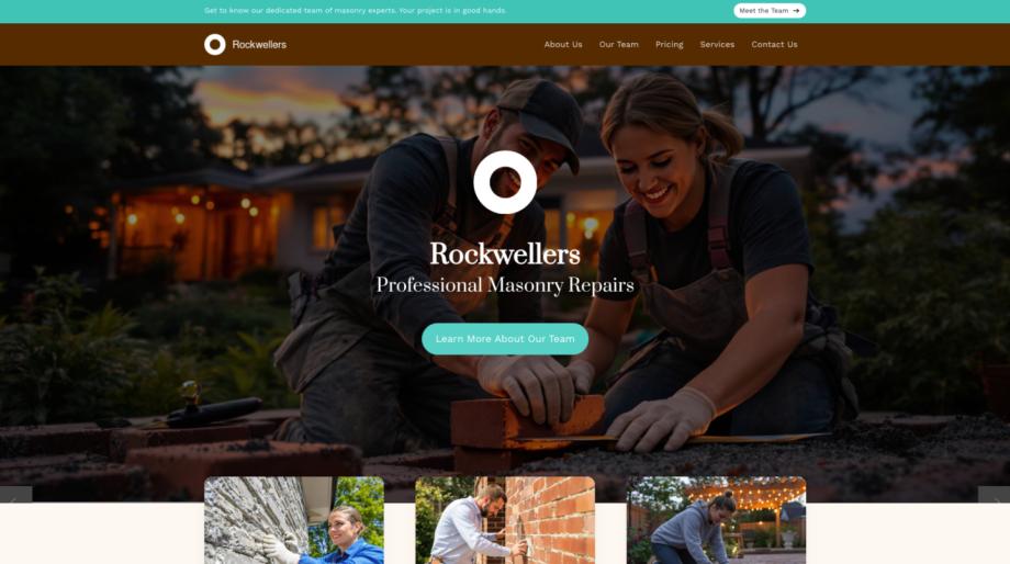 Rockwellers - Expert Masonry Contractor Website Template