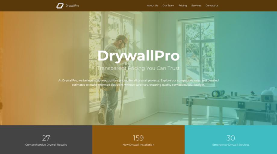 DrywallPro - Professional Template for Home Repair & Maintenance