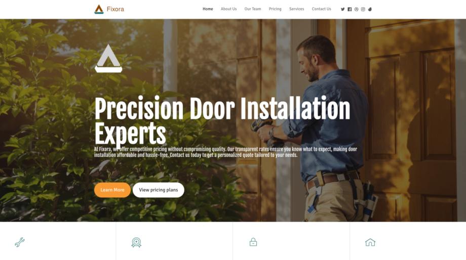 Fixora - Professional Door Installation Template