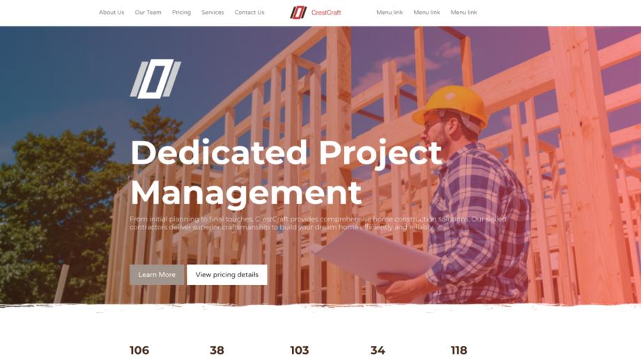 CrestCraft - Professional General Contractor Website Template