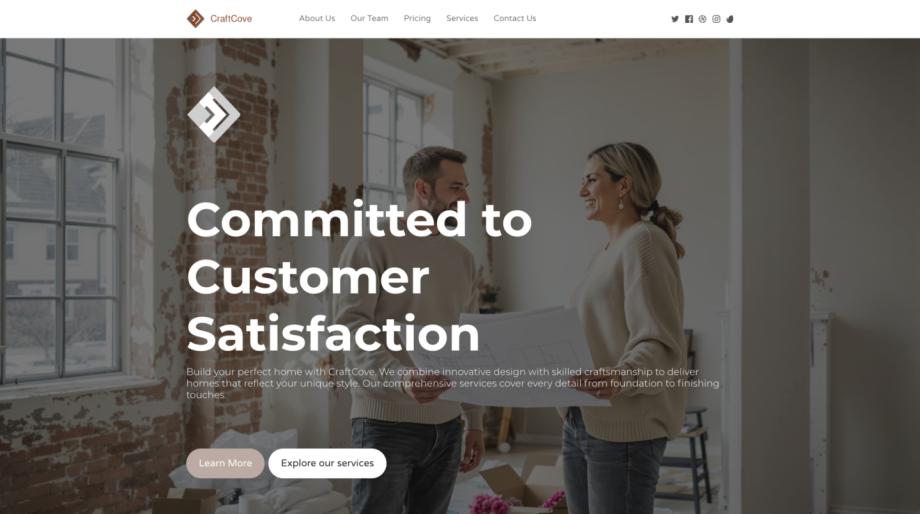 CraftCove - Home Construction & Renovation Website Template