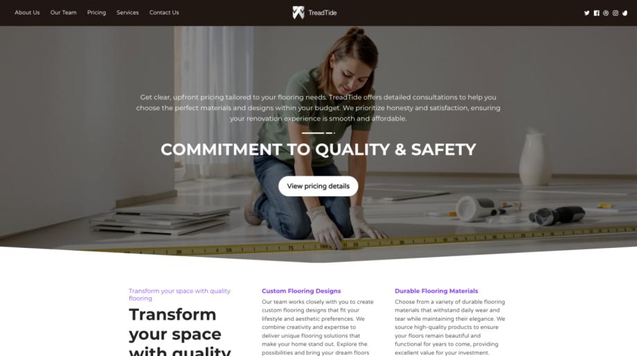 TreadTide - Expert Flooring Contractor Template