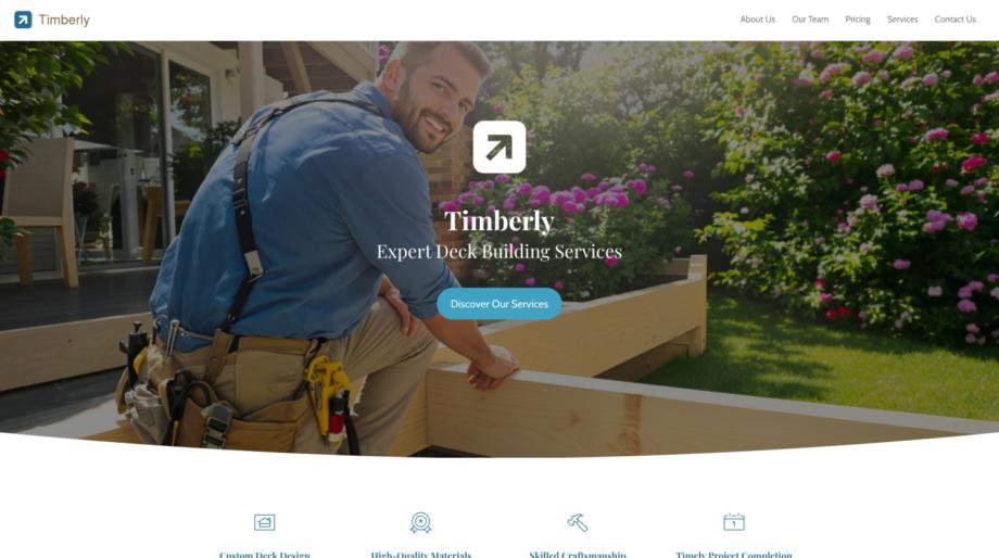 Timberly - Modern Deck Builder Template