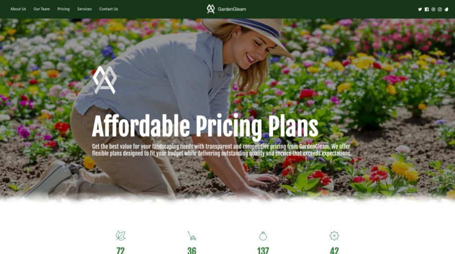 GardenGleam - Professional Landscaper Website Template