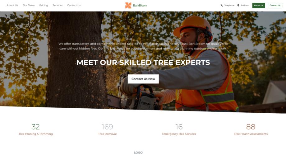 BarkBloom - Professional Tree Service Website Template