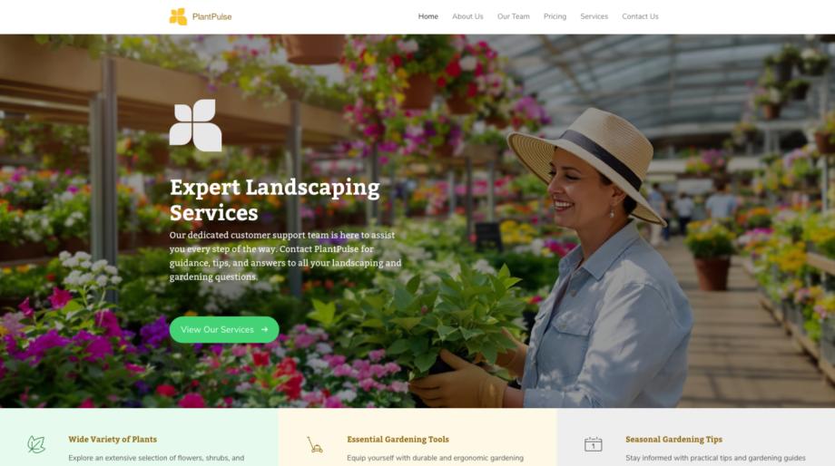 PlantPulse - Modern Garden Center Template