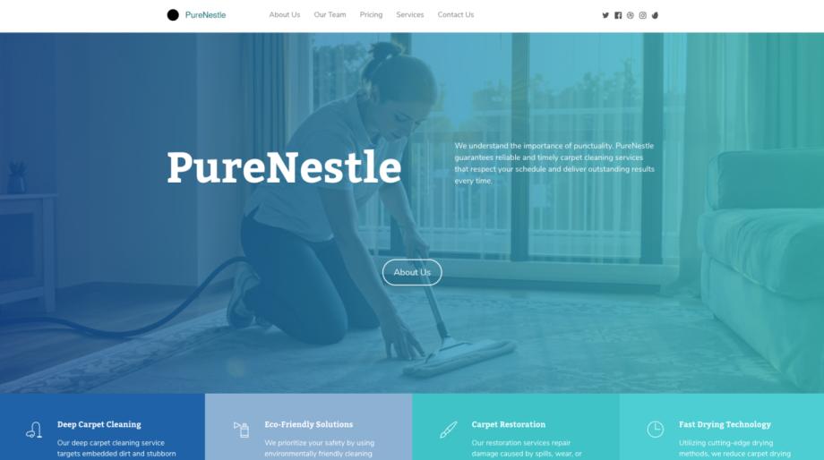 PureNestle - Professional Carpet Cleaner Website Template