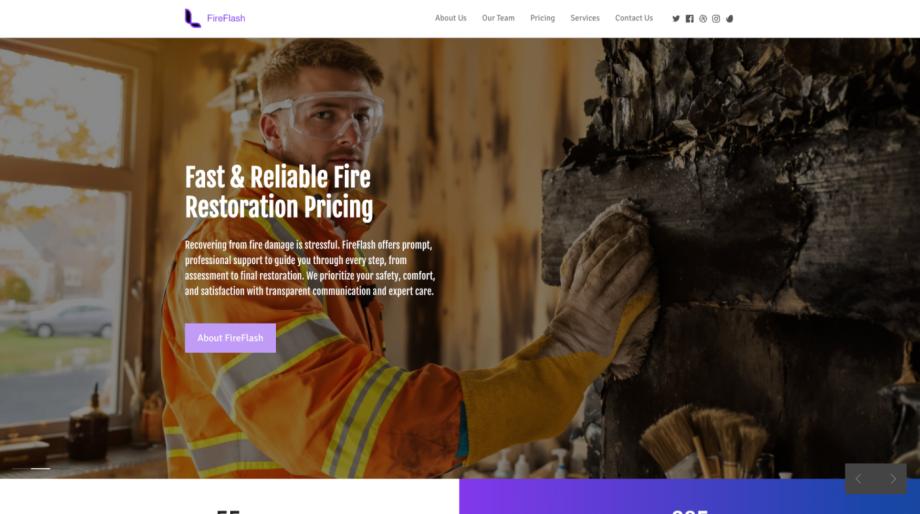 FireFlash - Modern Fire Restoration Template
