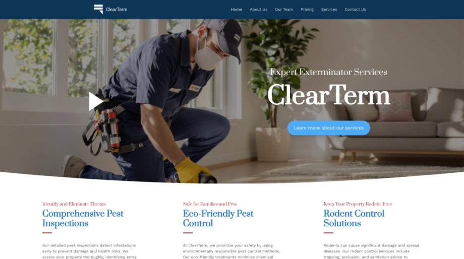 ClearTerm - Professional Exterminator Services Template