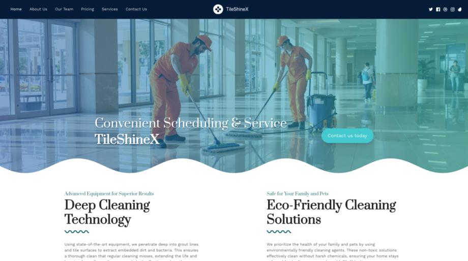 Tile & Grout Cleaning Template - TileShineX