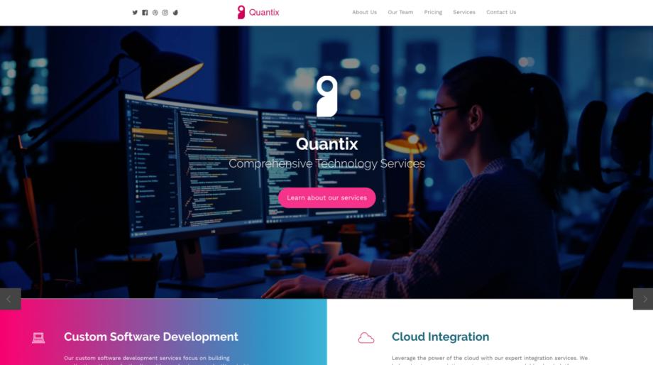 Quantix - Innovative Software Company Website Template