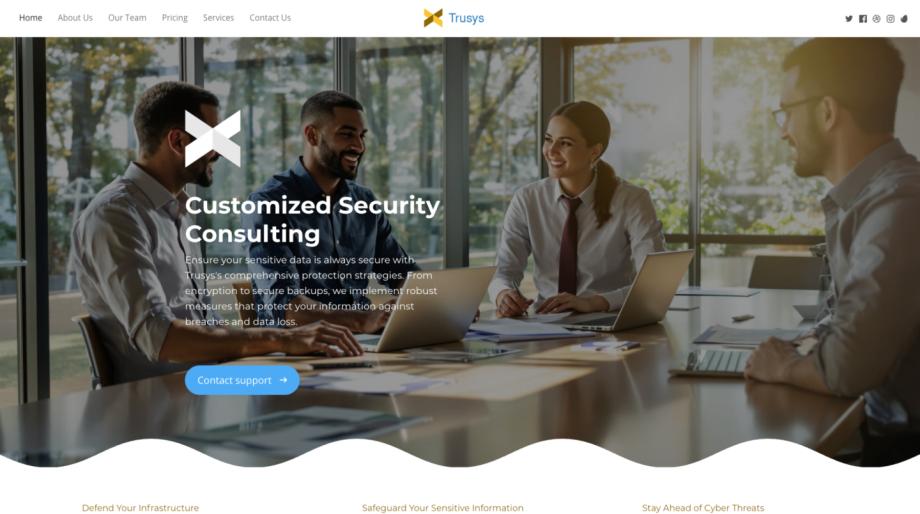Trusys - Professional Cyber Security Services Template
