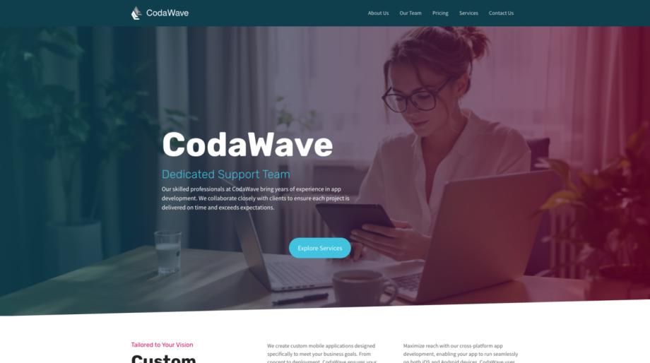 Professional App Developer Template - CodaWave