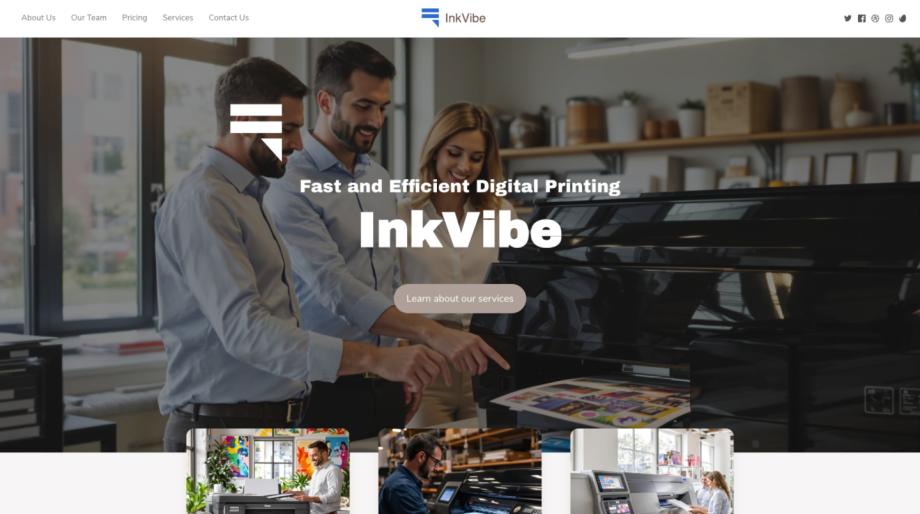 InkVibe - Professional Digital Printer Website Template
