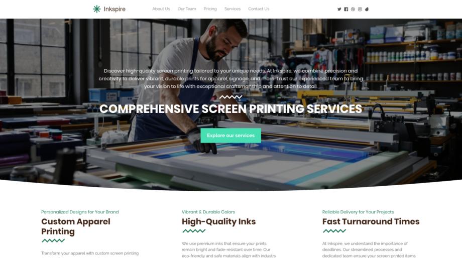 Inkspire - Professional Screen Printer Services for Print & Publishing