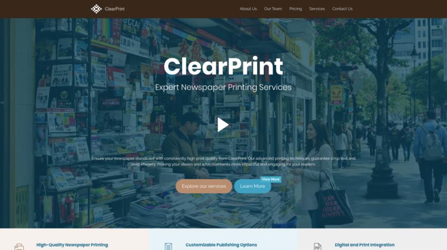 ClearPrint - Professional Newspaper Template