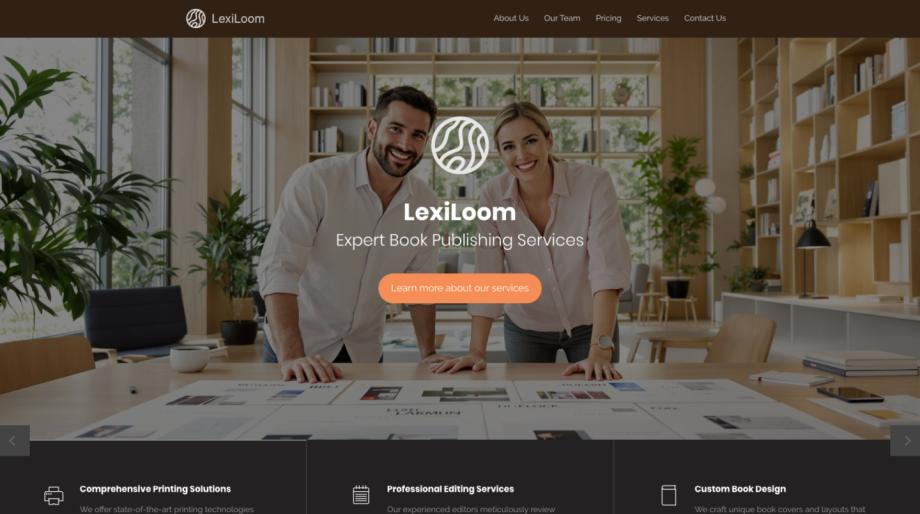 LexiLoom - Professional Book Publisher Template